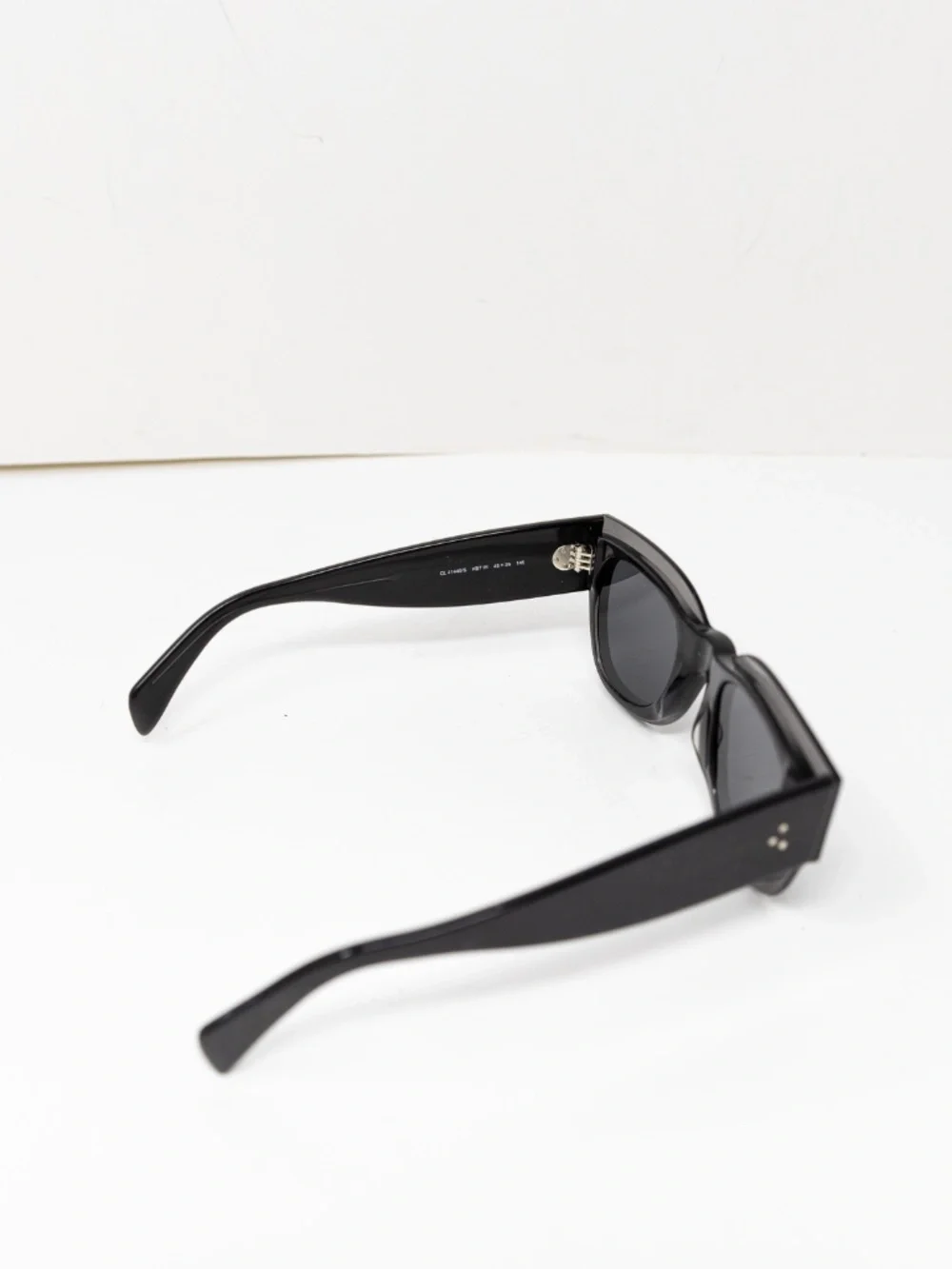 Celine Women's CL 41446/S Round Lenses Cat Eye Gray Black Sunglasses